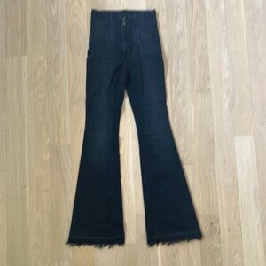 We The Free washed black high rise Flare Jeans